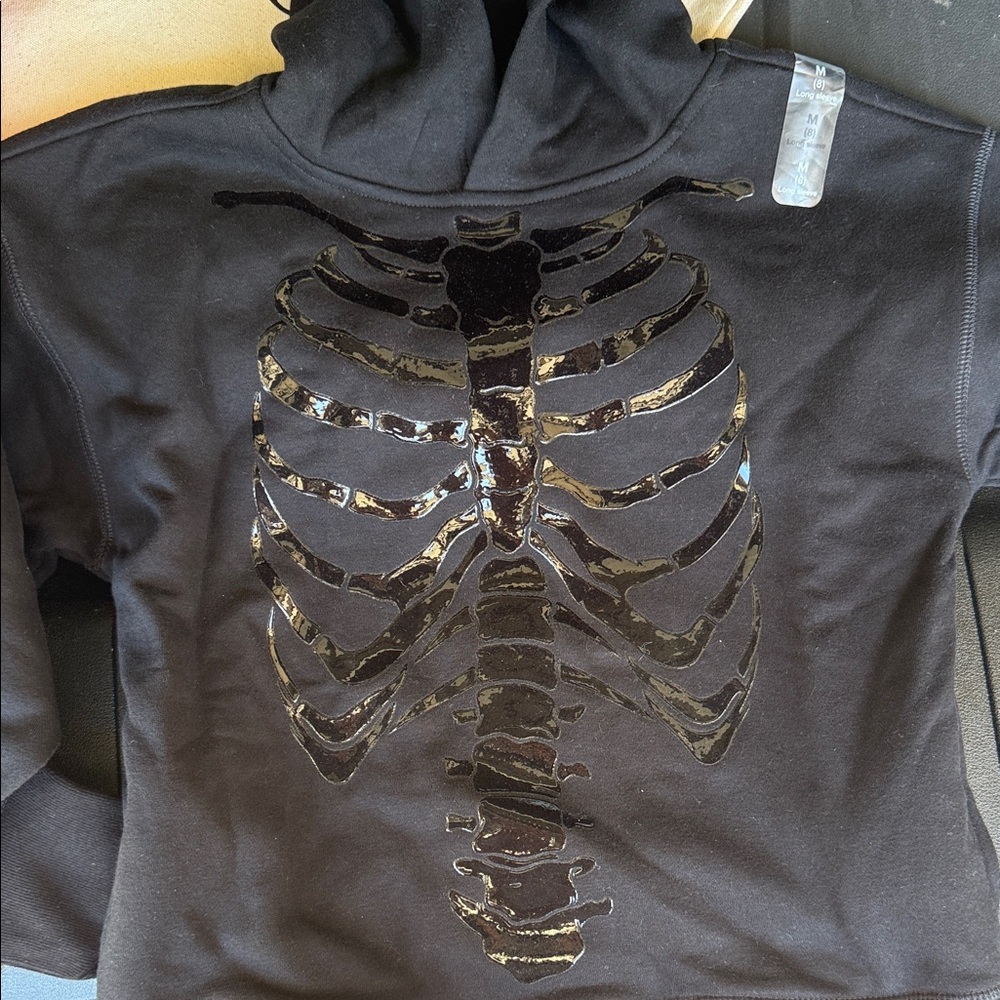 GAP Black Hoodie with Skeleton Design